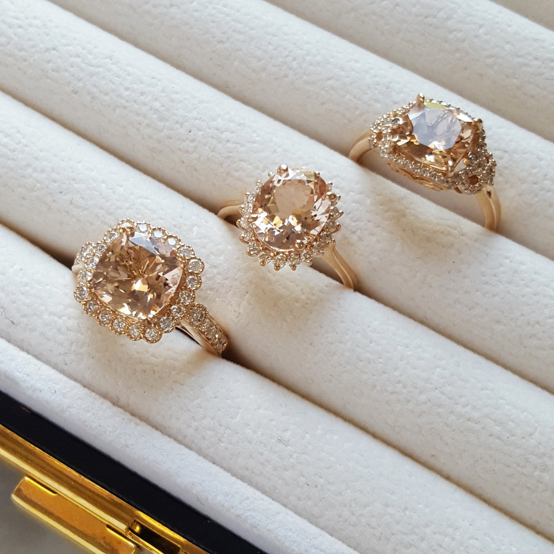 14K Rose Gold Morganite Fashion Ring