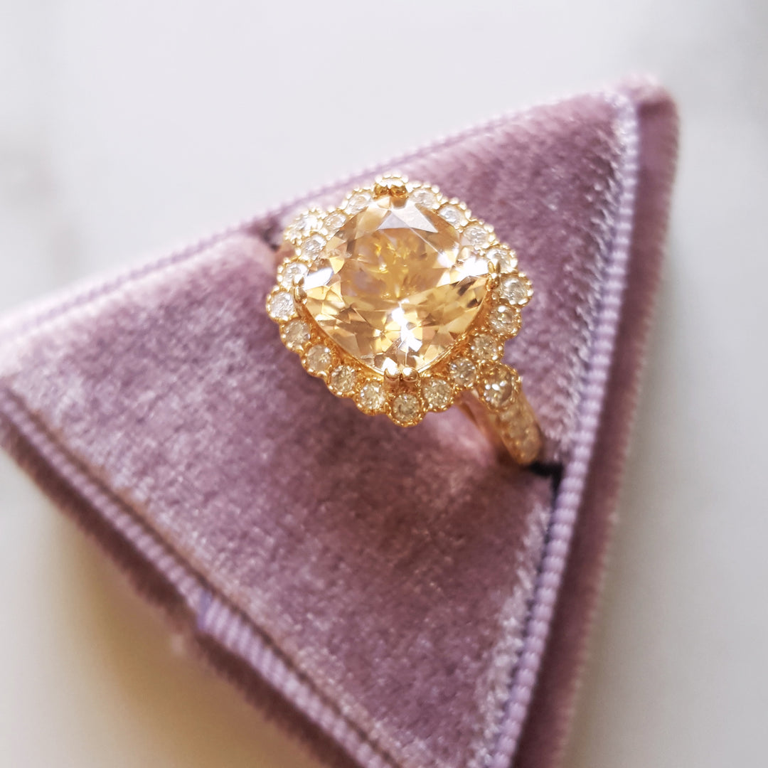 14K Rose Gold Morganite Fashion Ring