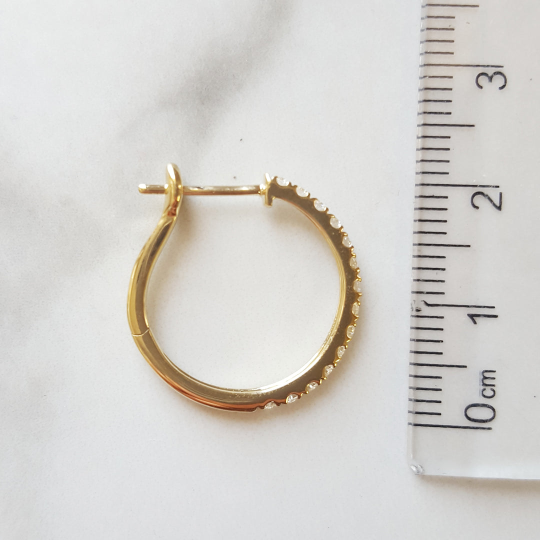 14K Yellow Gold Hoop Earrings