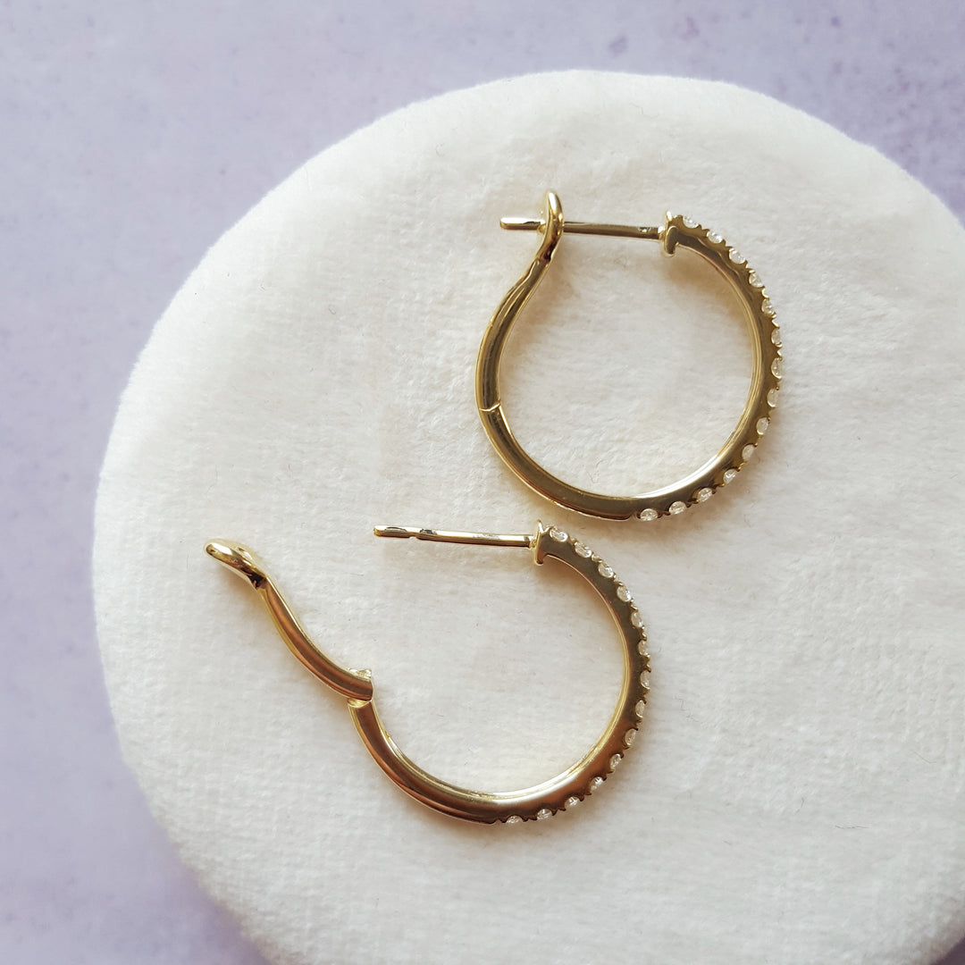 14K Yellow Gold Hoop Earrings