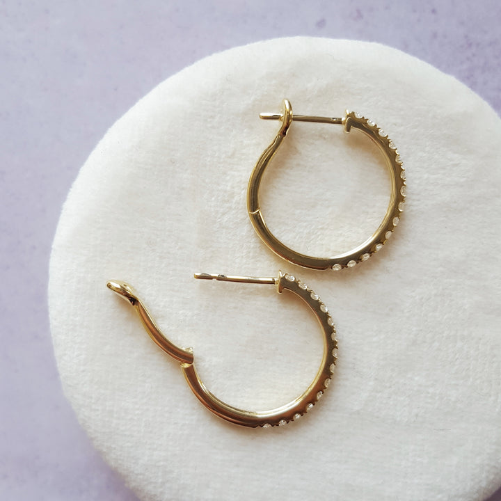 14K Yellow Gold Hoop Earrings