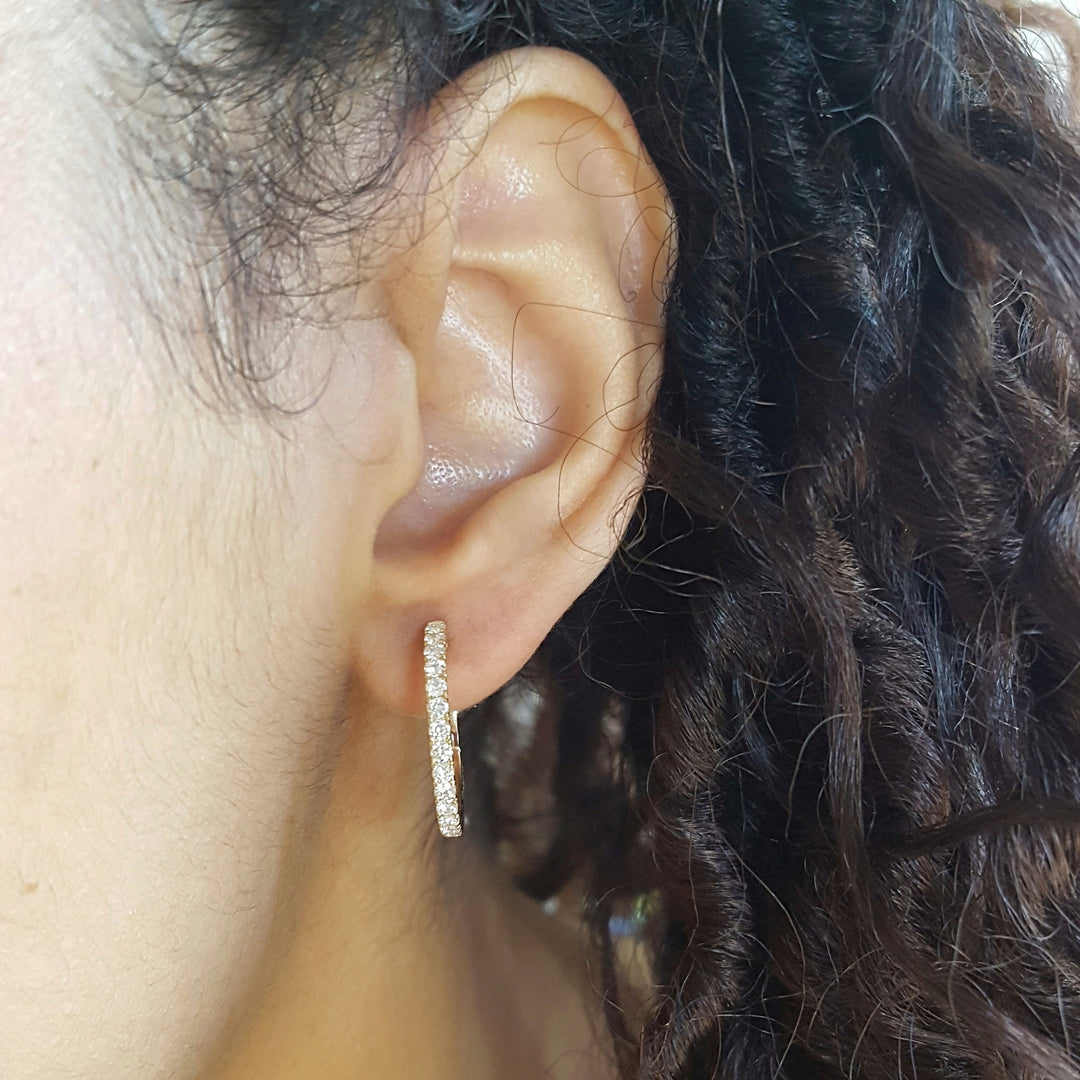 14K Yellow Gold Hoop Earrings