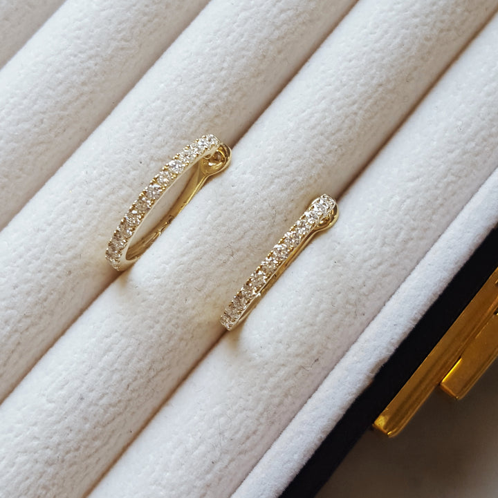 14K Yellow Gold Hoop Earrings