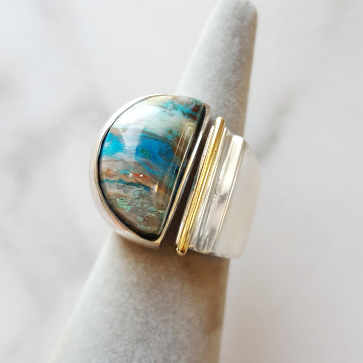 Sterling Silver One of a Kind Chrysocolla Ring