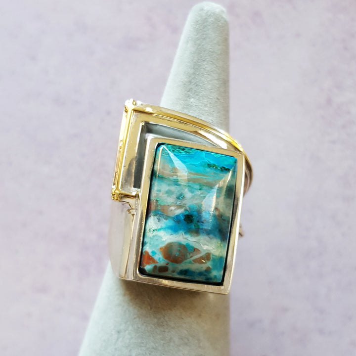 One of a Kind Chrysocolla Custom Ring