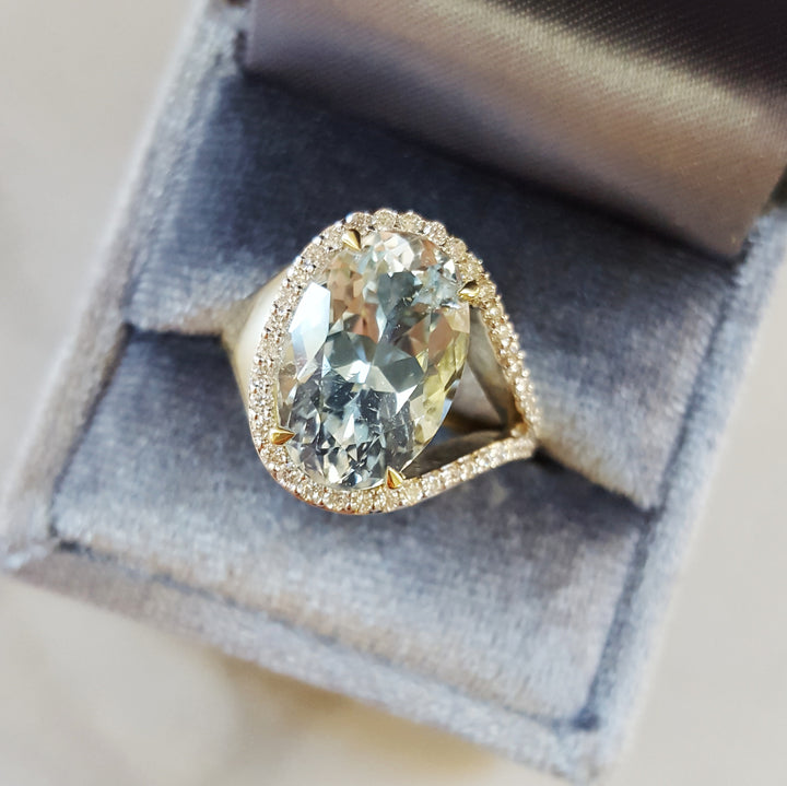 "Summit Light"; 14k Yellow Gold Colorado Topaz Ring