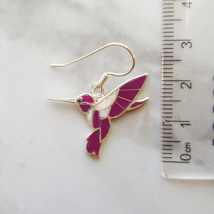 Arizona Inlaid Jewelry Fluttering Hummingbird Earrings