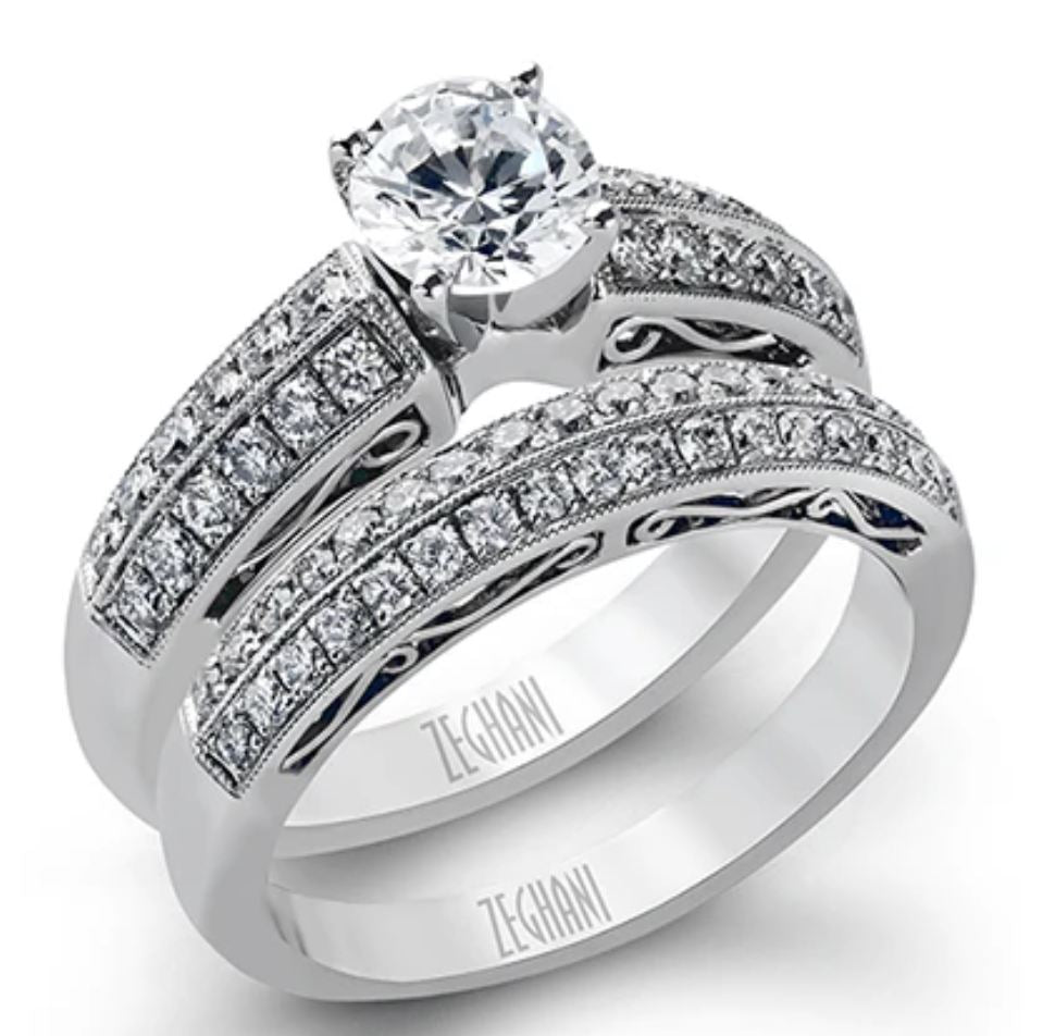 14k White Gold  Diamond Ring