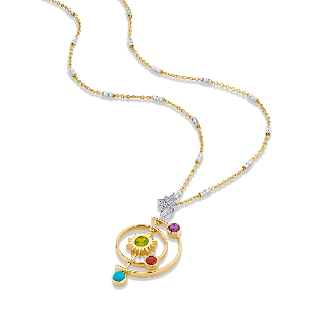 Desert Starfire- 14k Limited Edition Arizona Gemstone Pendant-  Proceeds go to the International Dark Sky Discovery Center