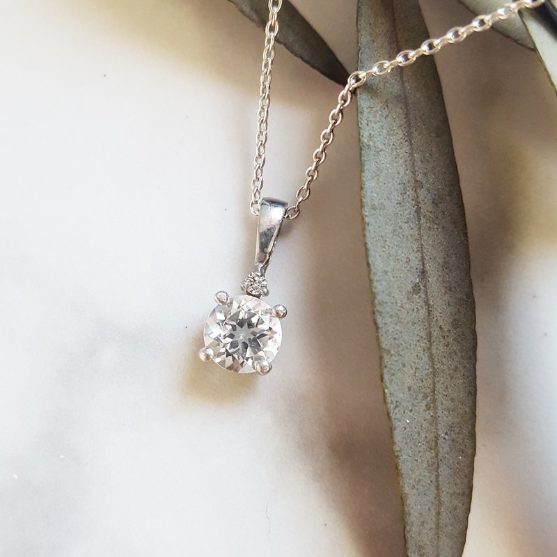 Sterling Silver Solitaire Birthstone Pendant