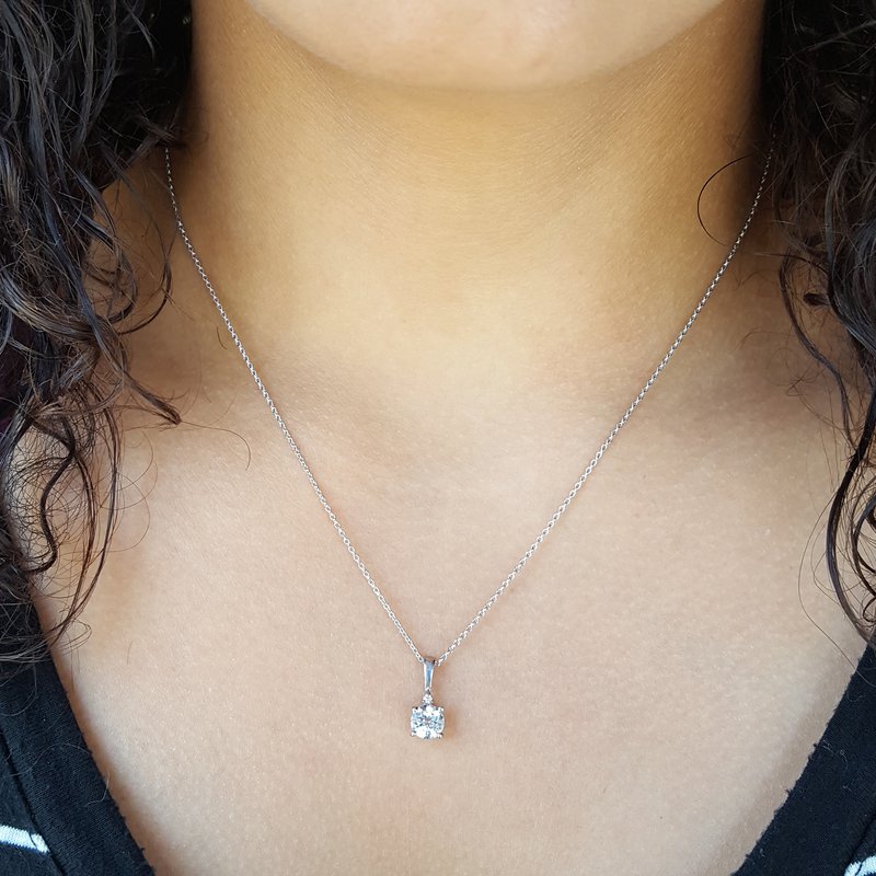 Sterling Silver Solitaire Birthstone Pendant