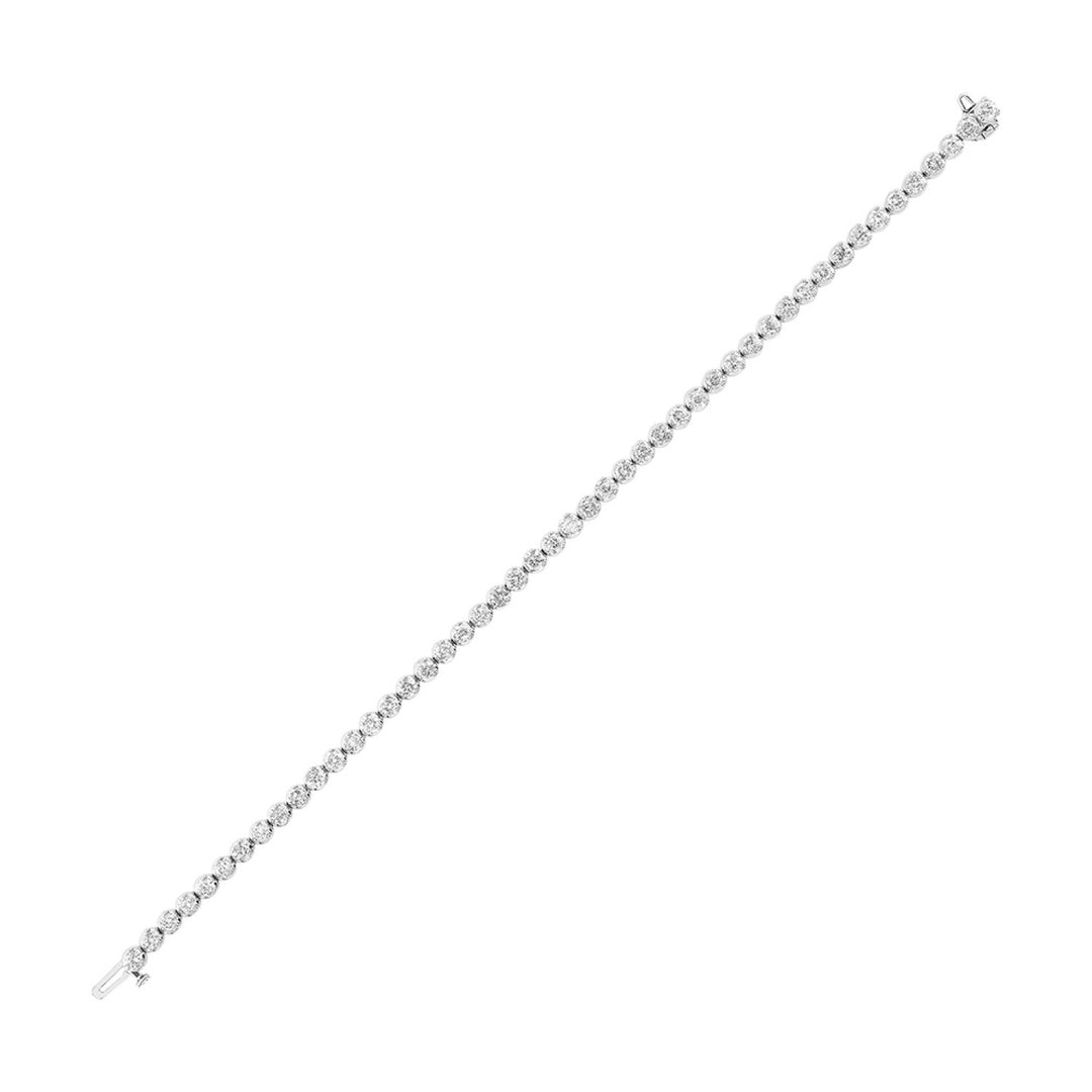 14K White Gold Timeless Radiance Diamond Tennis Bracelet