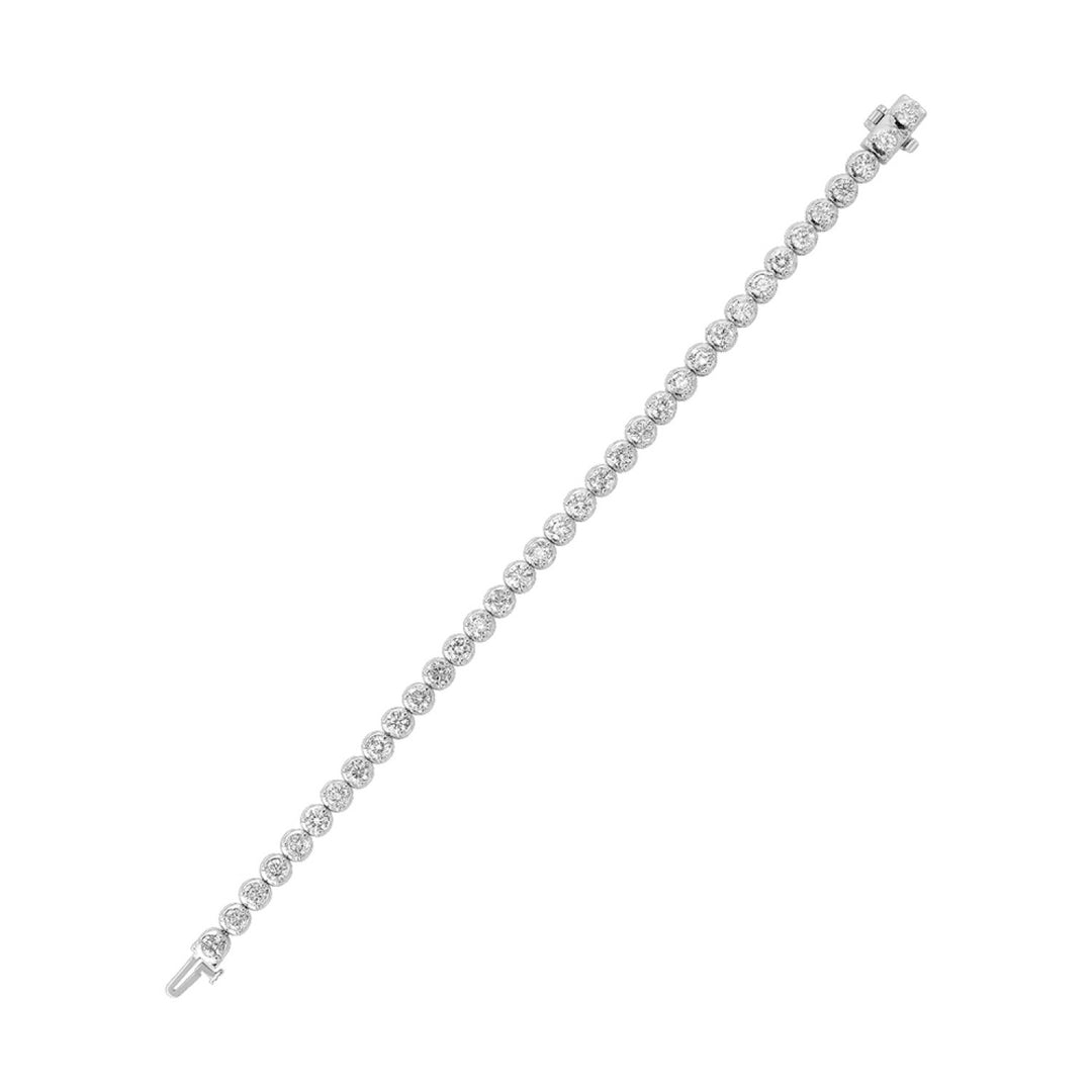 14K White Gold Timeless Radiance Diamond Tennis Bracelet