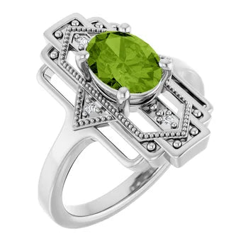 El Dorado Arizona Peridot & Diamond Ring
