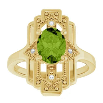 El Dorado Arizona Peridot & Diamond Ring
