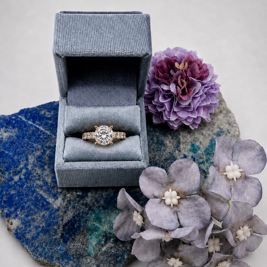 Diamonds Forever 14K Yellow Gold 1.60 TCW Cathedral Semi-Mount Engagement Ring