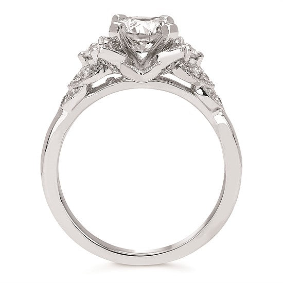 Flora and Fauna Engagement Ring and Band Set