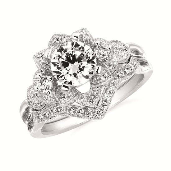 Flora and Fauna Engagement Ring and Band Set