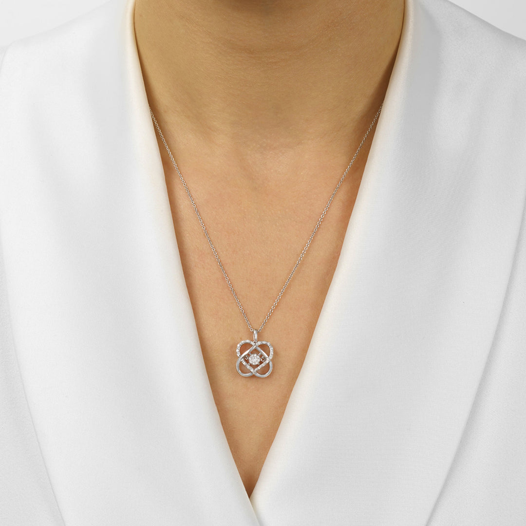 Silver Double Heart Pendant