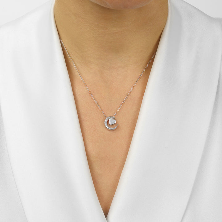 Heart Shaped Moon Pendant