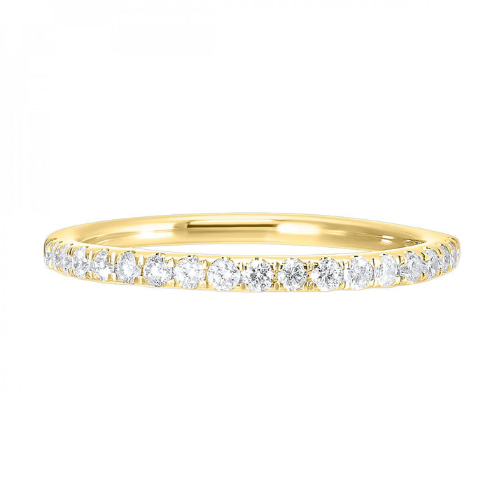 14k Yellow Gold Signature Sparkle Diamond Band Ring