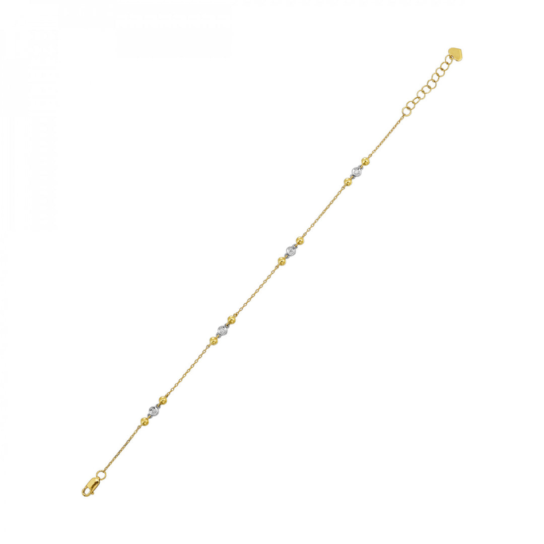 Beaded Diamond Station Bracelet