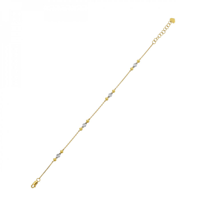 Beaded Diamond Station Bracelet