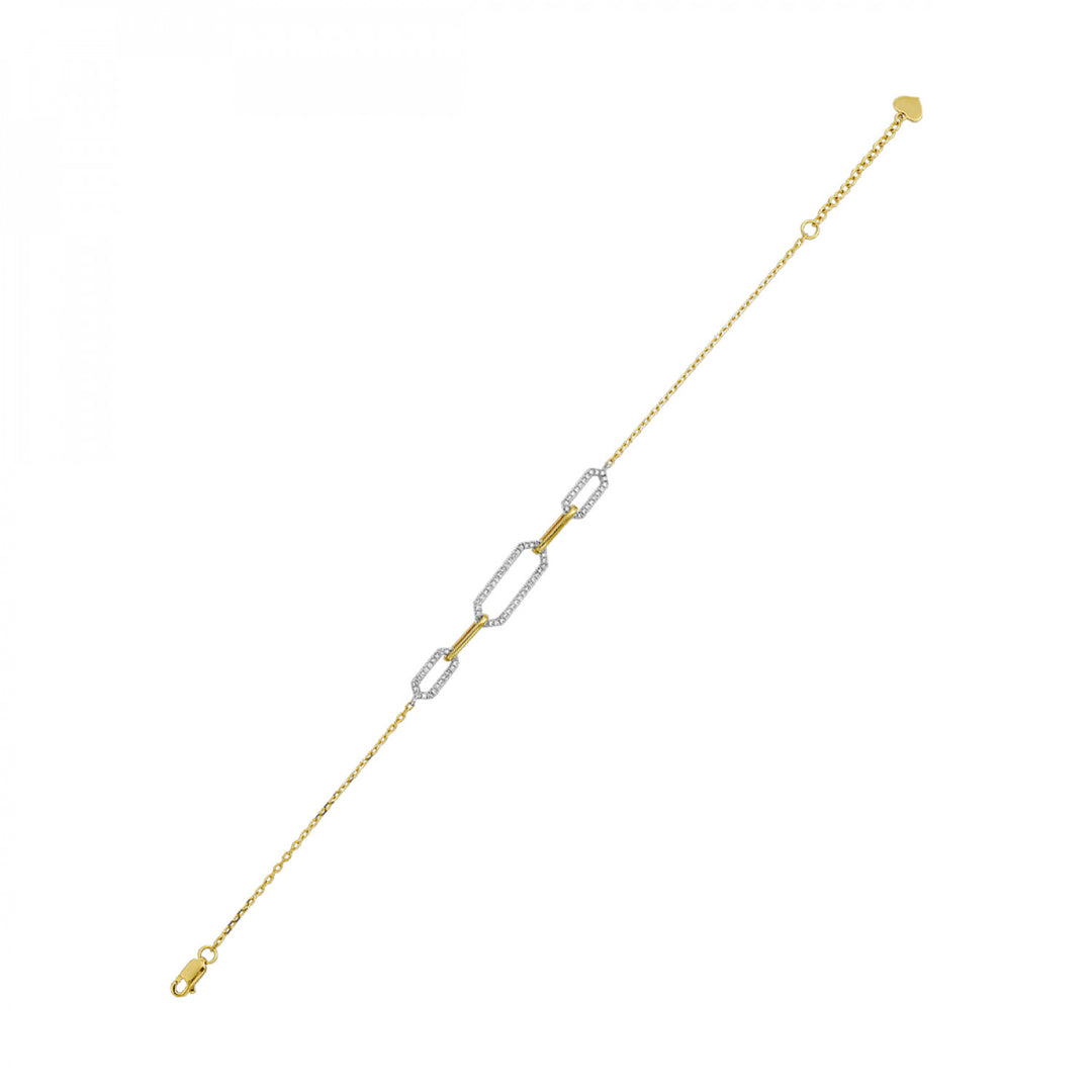 Geometric Clip Tennis Bracelet