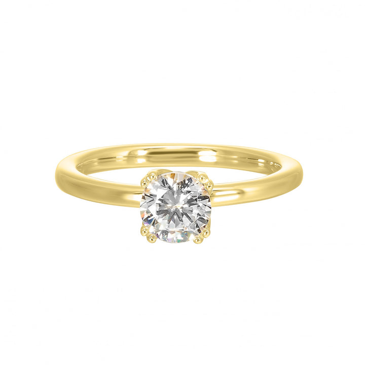 14K Yellow Gold Semi-Mount Solitaire Engagement Ring