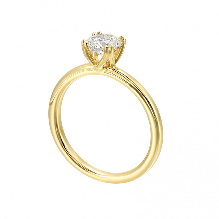 14K Yellow Gold Semi-Mount Solitaire Engagement Ring