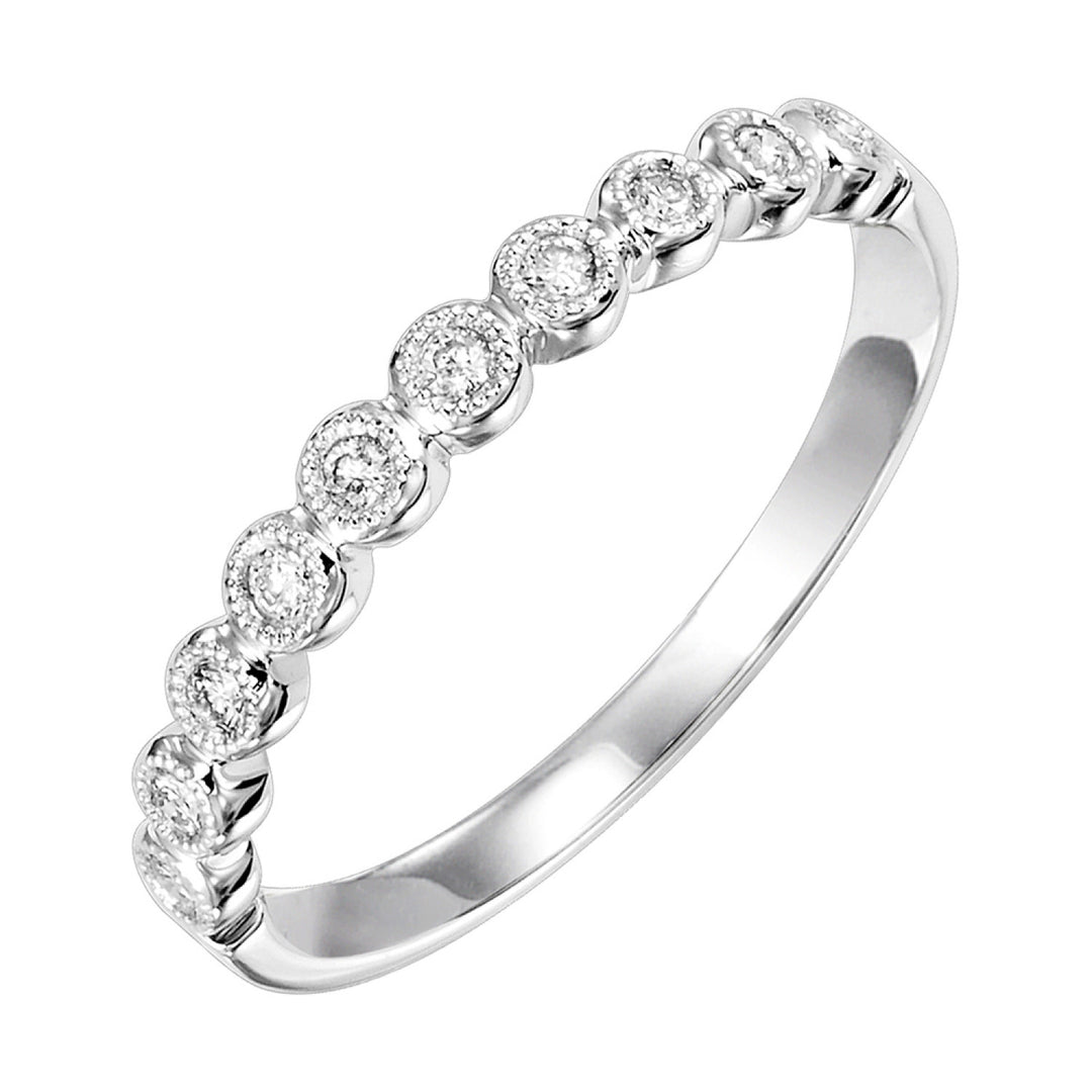 White Gold Diamond Bubble Band