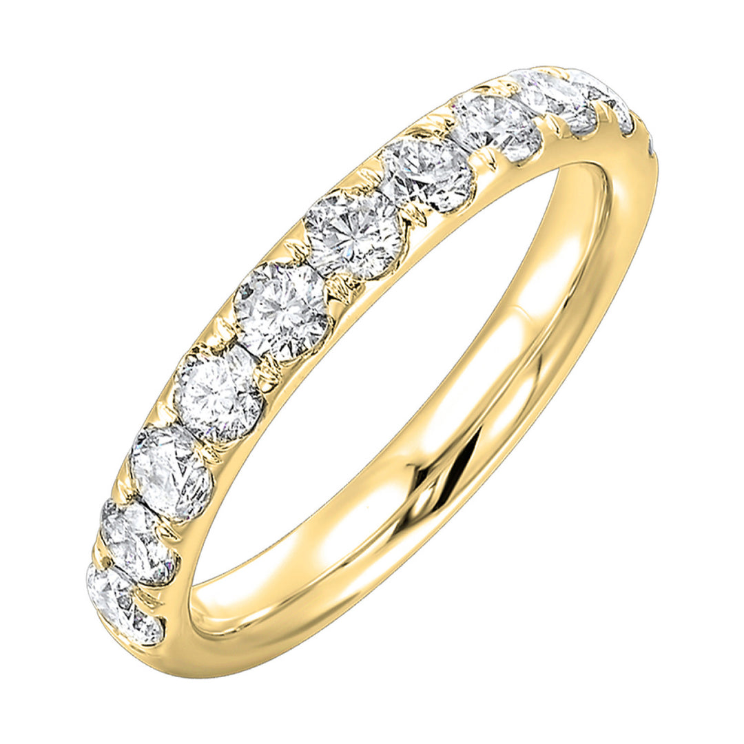 14k Yellow Gold Signature Sparkle Diamond Band Ring