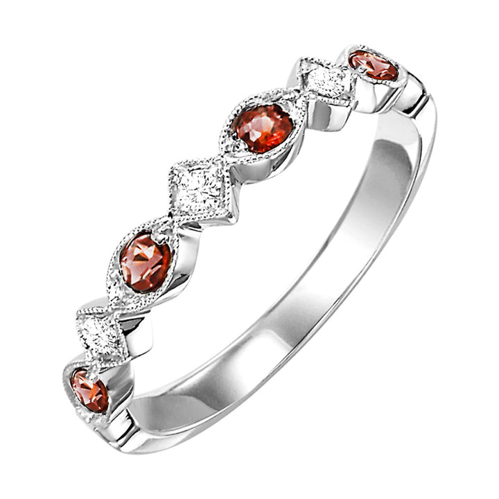 Diamond and Choose-Your-Own-Gemstone Marquise Stacker Band