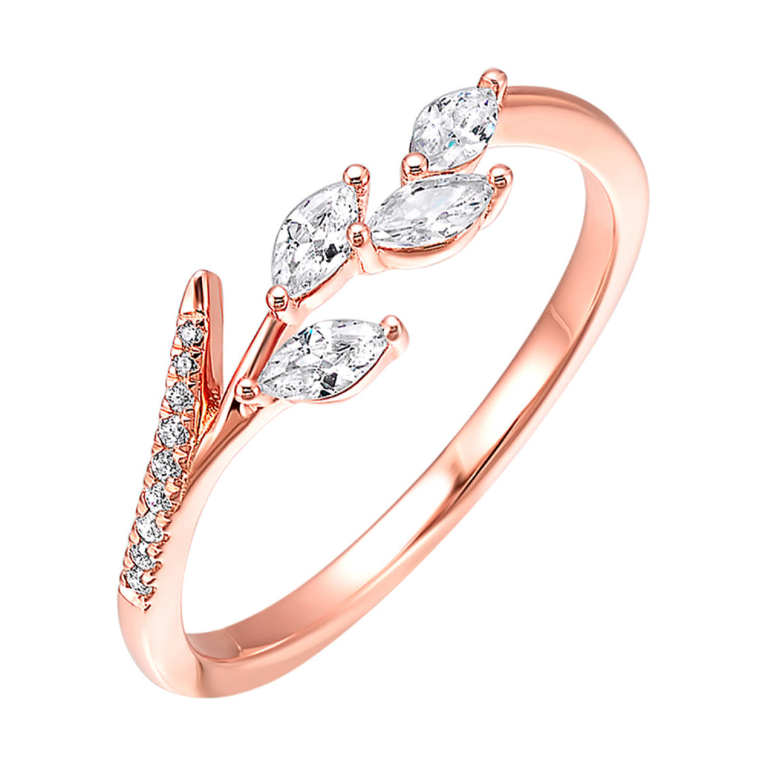 14k Gold Artistic Diamond Vine Ring