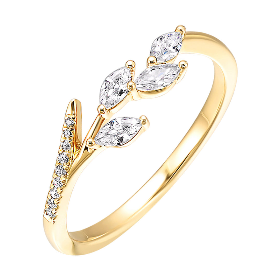 14k Gold Artistic Diamond Vine Ring