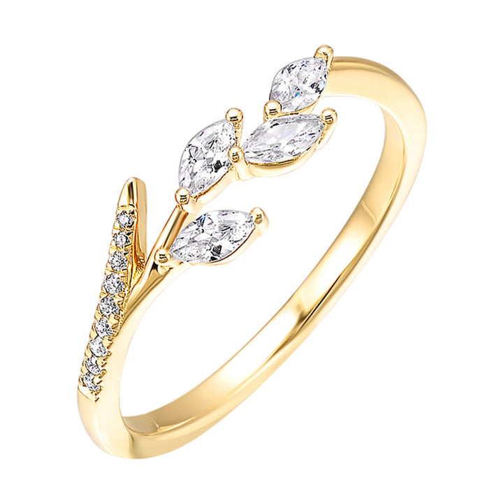 14k Gold Artistic Diamond Vine Ring