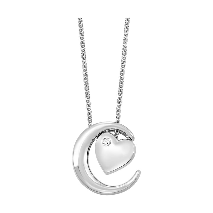 Heart Shaped Moon Pendant