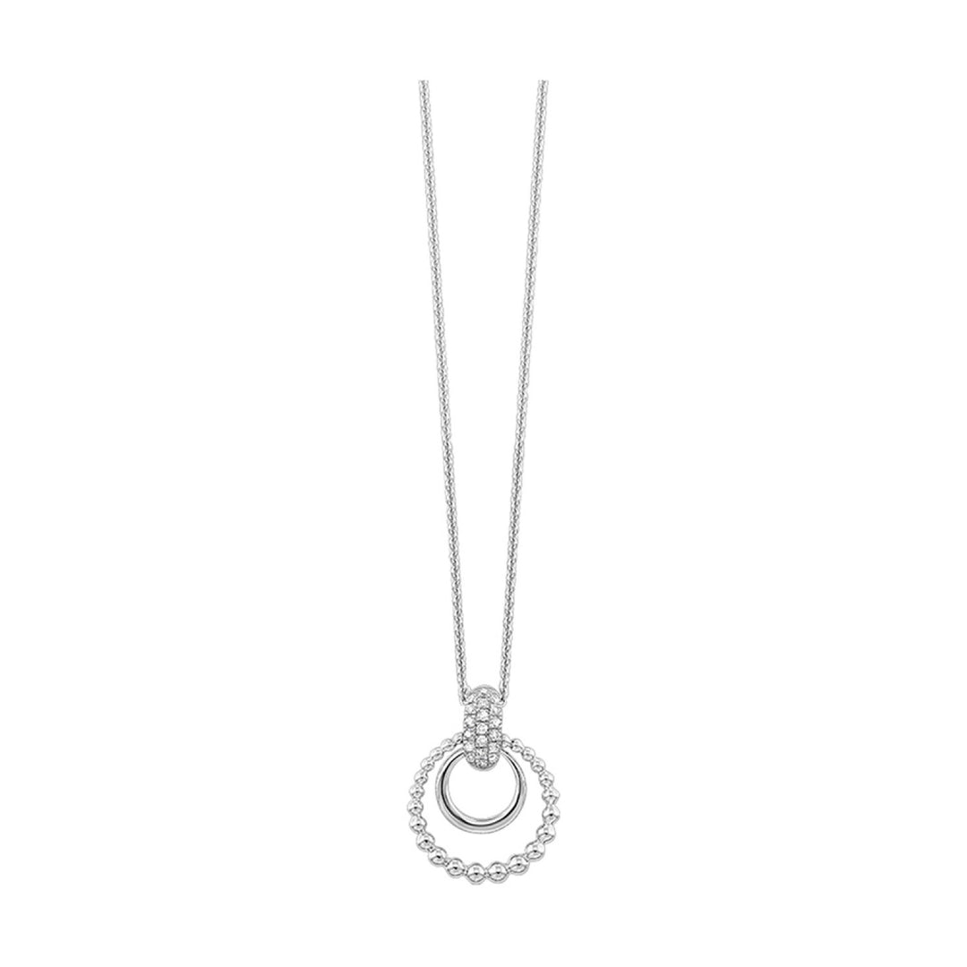 Ring of Diamond Silver Pendant