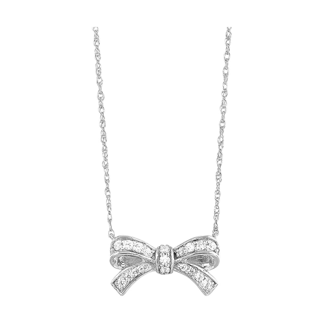 Diamond Bow Necklace