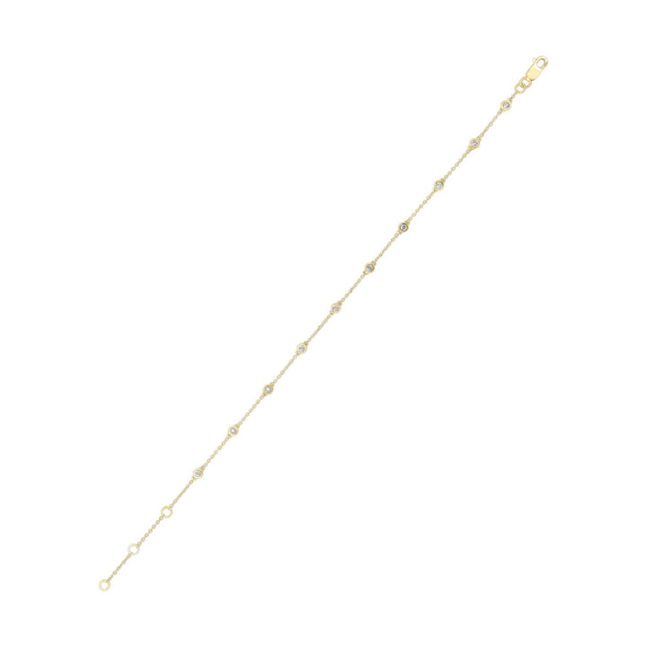 14k Gold Your Choice Diamond By the Yard Bracelet
