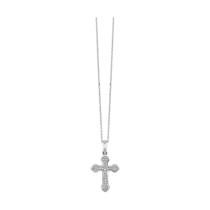 Petite Gothic Diamond Cross Pendant