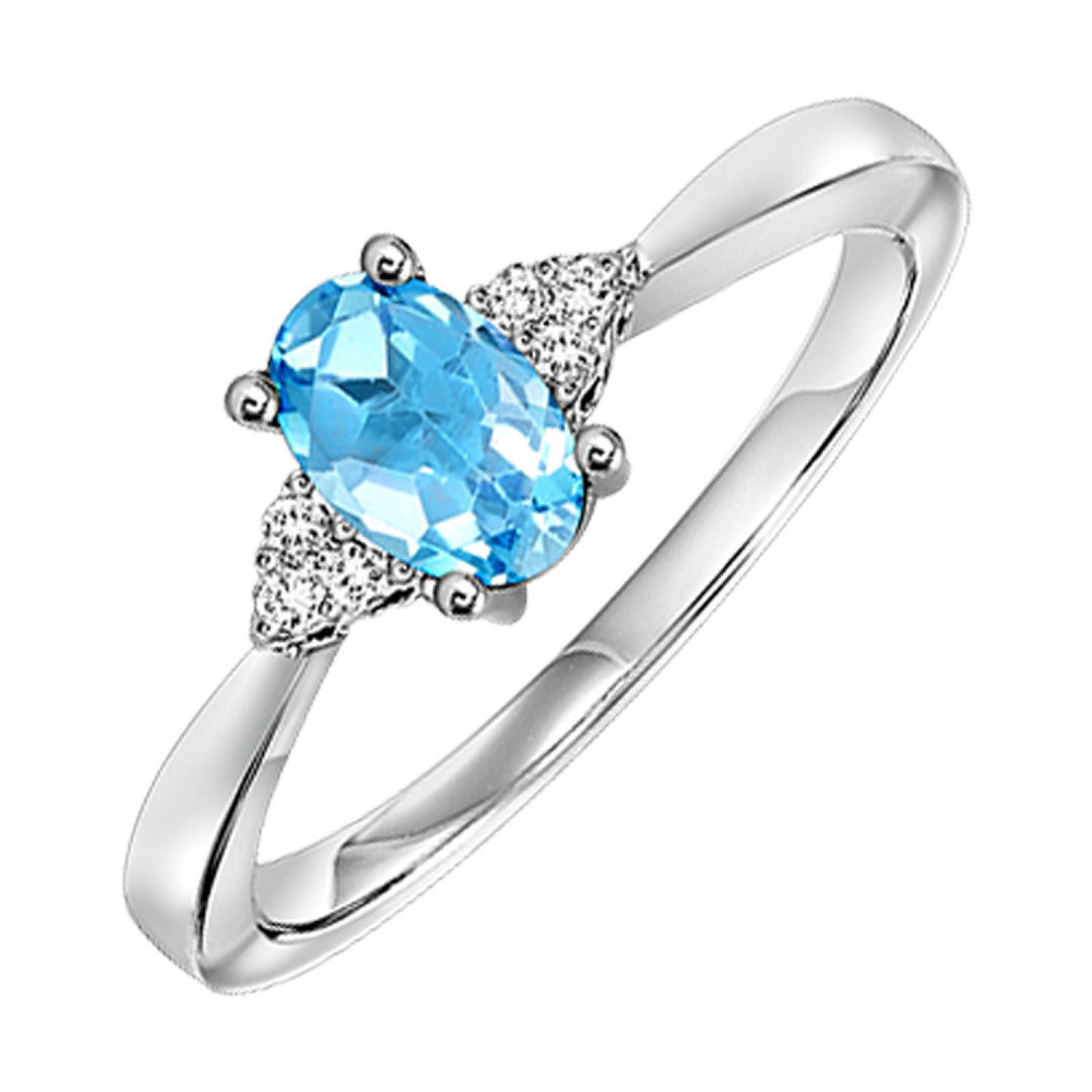 Choose Your Gem and Diamond Elegant Ring
