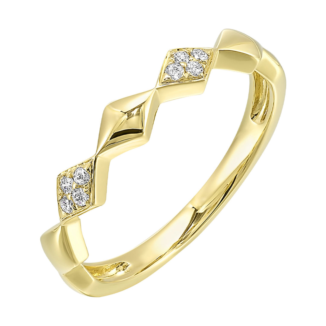 Geometric Diamonds Stackable Ring