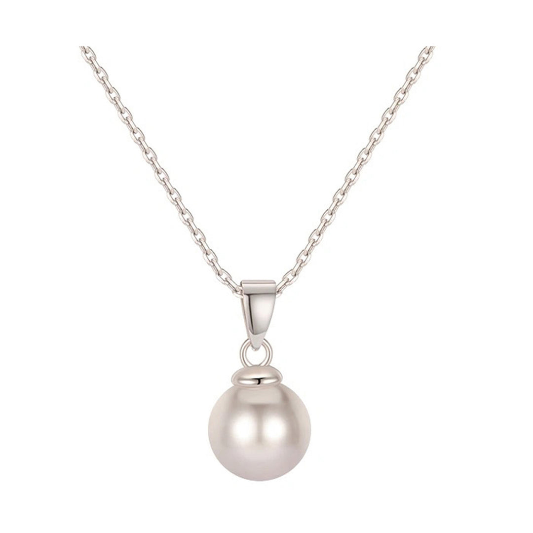 Everyday Fashion Silver Solitaire Pearl Pendant