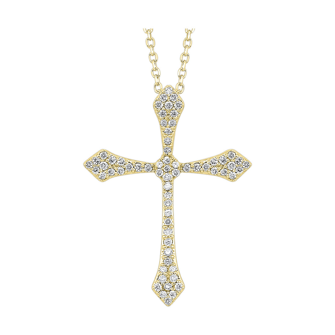 14ky Diamond Vintage Celtic Cross Pendant