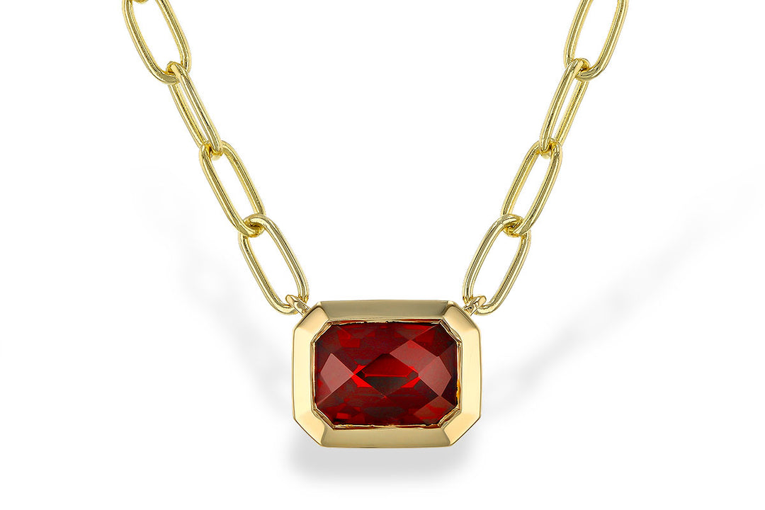 Precious Metal Gemstone Necklace