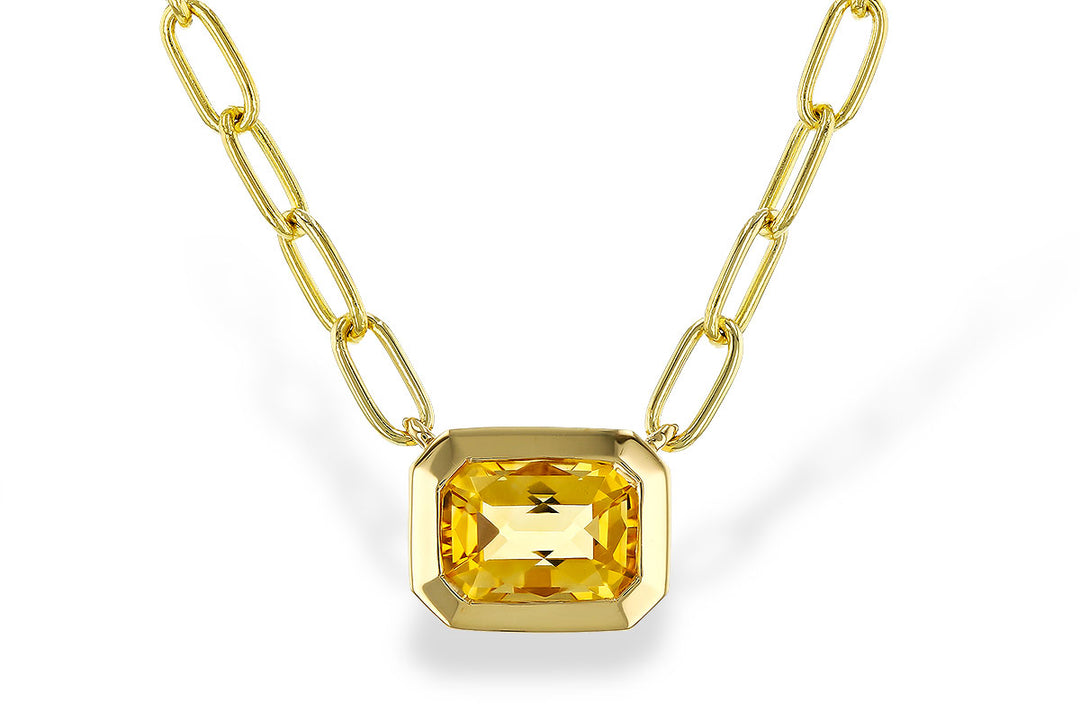Precious Metal Gemstone Necklace