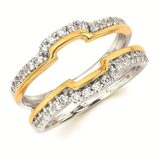 14K Two Tone Diamond Ring Jacket