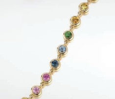 Precious Metal Gemstone Bracelet
