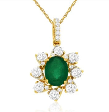 Precious Metal Gemstone Necklace